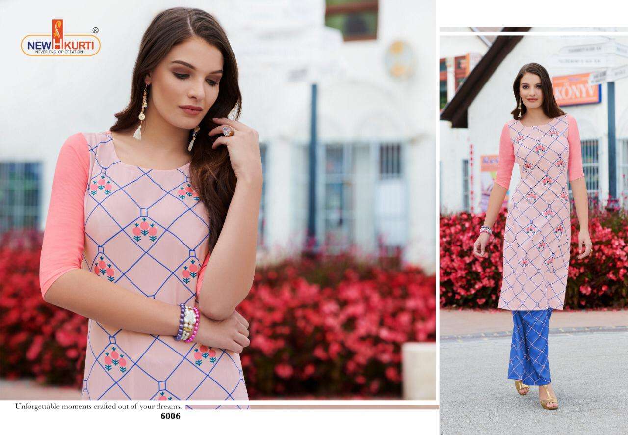 NEITH BY NEHA FASHION 6001 TO 6007 SERIES BEAUTIFUL STYLISH COLORFUL FANCY PARTY WEAR & ETHNIC WEAR & READY TO WEAR HEAVY RAYON WITH DIGITAL PRINT KURTIS WITH BOTTOM AT WHOLESALE PRICE