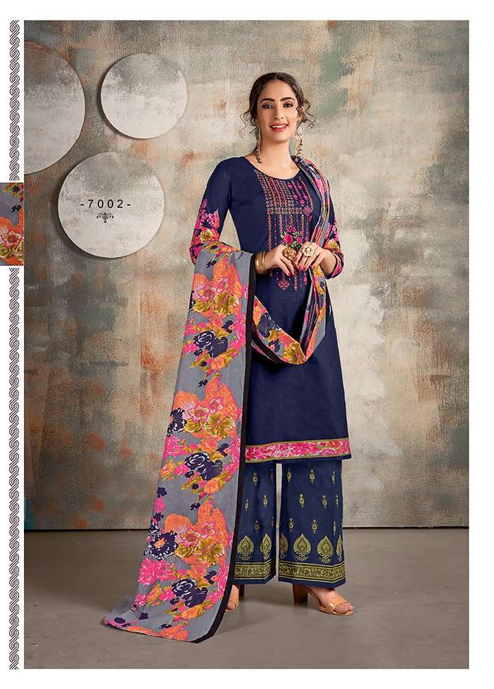 KASHISH VOL-7 BY SLT 7001 TO 7010 SERIES DESIGNER SUITS BEAUTIFUL FANCY COLORFUL STYLISH PARTY WEAR & ETHNIC WEAR PURE COTTON PRINTED DRESSES AT WHOLESALE PRICE