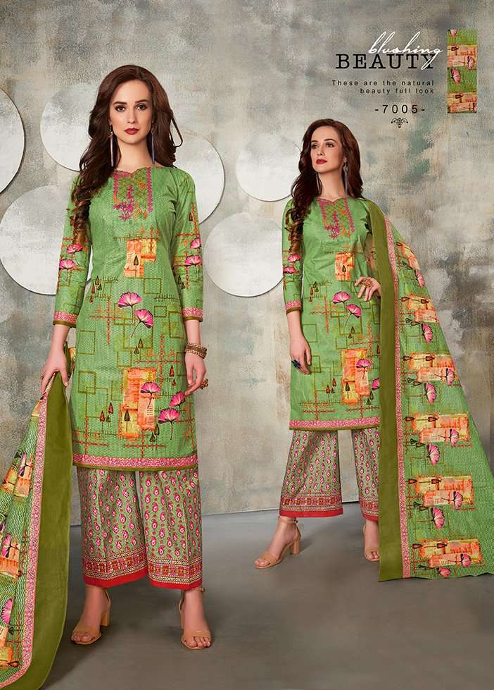 KASHISH VOL-7 BY SLT 7001 TO 7010 SERIES DESIGNER SUITS BEAUTIFUL FANCY COLORFUL STYLISH PARTY WEAR & ETHNIC WEAR PURE COTTON PRINTED DRESSES AT WHOLESALE PRICE