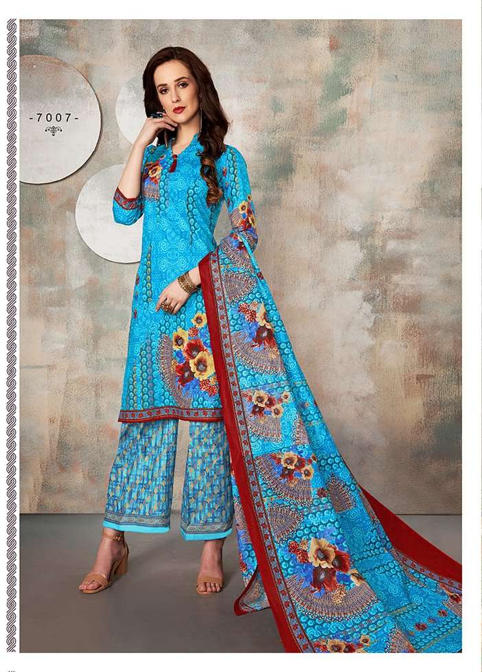 KASHISH VOL-7 BY SLT 7001 TO 7010 SERIES DESIGNER SUITS BEAUTIFUL FANCY COLORFUL STYLISH PARTY WEAR & ETHNIC WEAR PURE COTTON PRINTED DRESSES AT WHOLESALE PRICE