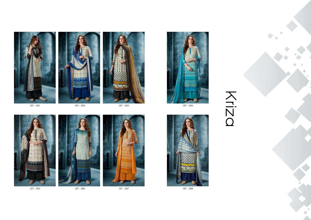 KRIZA BY MAADHAV SYNTHETIC 187-001 TO 187-008 SERIES BEAUTIFUL SUITS STYLISH FANCY COLORFUL PARTY WEAR & ETHNIC WEAR PURE CAMBRIC PRINT DRESSES AT WHOLESALE PRICE