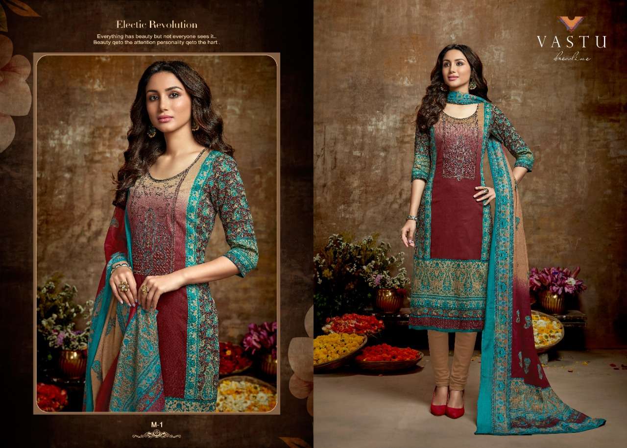 MALHAR BY VASTU TEX 1 TO 10 SERIES BEAUTIFUL SUITS COLORFUL STYLISH FANCY COLORFUL CASUAL WEAR & ETHNIC WEAR SATIN COTTON PRINTED DRESSES AT WHOLESALE PRICE