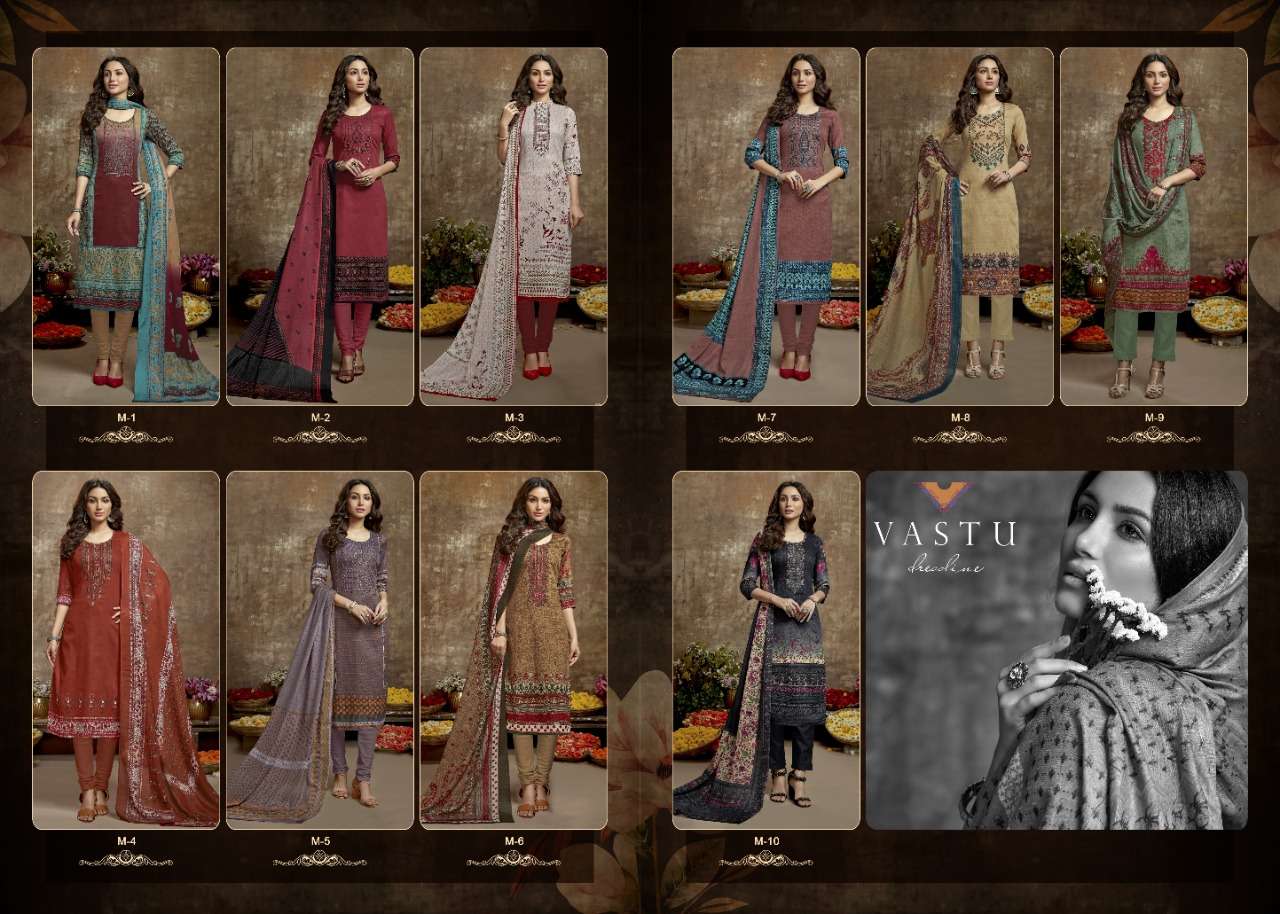 MALHAR BY VASTU TEX 1 TO 10 SERIES BEAUTIFUL SUITS COLORFUL STYLISH FANCY COLORFUL CASUAL WEAR & ETHNIC WEAR SATIN COTTON PRINTED DRESSES AT WHOLESALE PRICE