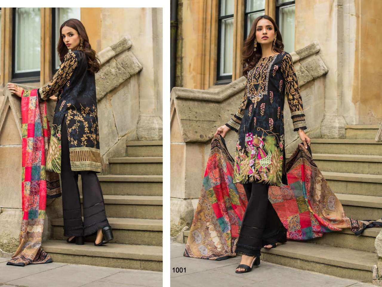 MAHNOOR BY BIN SAEED 1001 TO 1010 DESIGNER SUITS BEAUTIFUL STYLISH FANCY COLORFUL PARTY WEAR & ETHNIC WEAR PURE LAWN COTTON DRESSES AT WHOLESALE PRICE