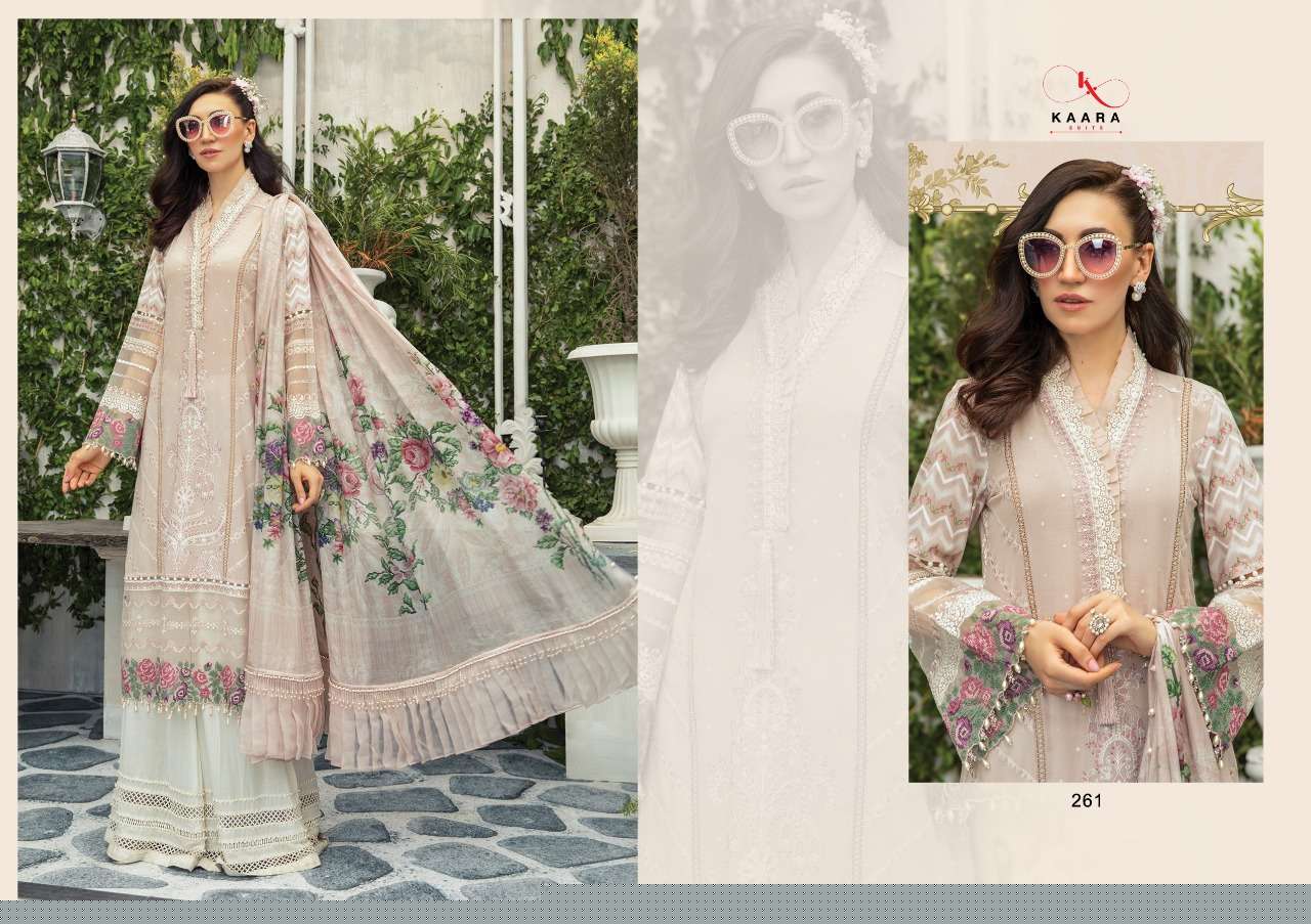 MARIA.B LAWN EID COLLECTION 2020 BY KAARA SUITS 261 TO 265 DESIGNER FESTIVE PAKISTANI SUITS COLLECTION BEAUTIFUL STYLISH FANCY COLORFUL PARTY WEAR & OCCASIONAL WEAR PURE COTTON WITH EMBROIDERED DRESSES AT WHOLESALE PRICE