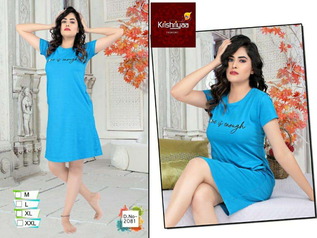 VIBES VOL-3 BY KRISHRIYAA 01 TO 06 SERIES BEAUTIFUL COLORFUL STYLISH FANCY CASUAL WEAR & READY TO WEAR COTTON HOSIERY TOPS AT WHOLESALE PRICE