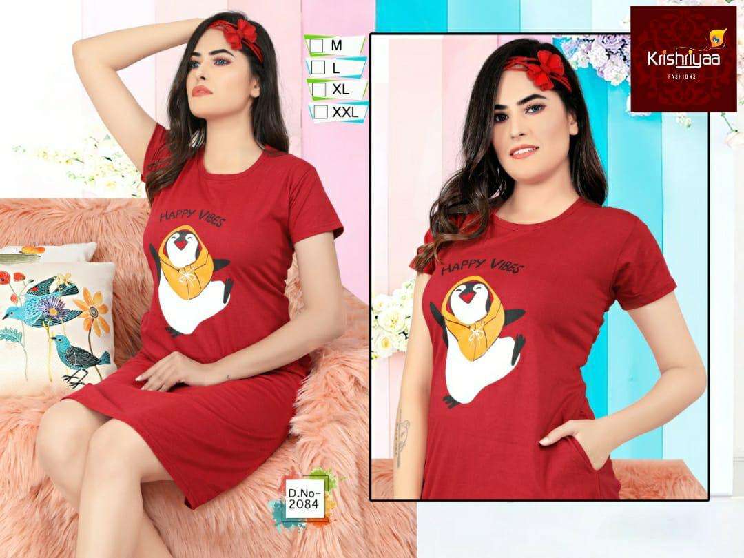 VIBES VOL-3 BY KRISHRIYAA 01 TO 06 SERIES BEAUTIFUL COLORFUL STYLISH FANCY CASUAL WEAR & READY TO WEAR COTTON HOSIERY TOPS AT WHOLESALE PRICE