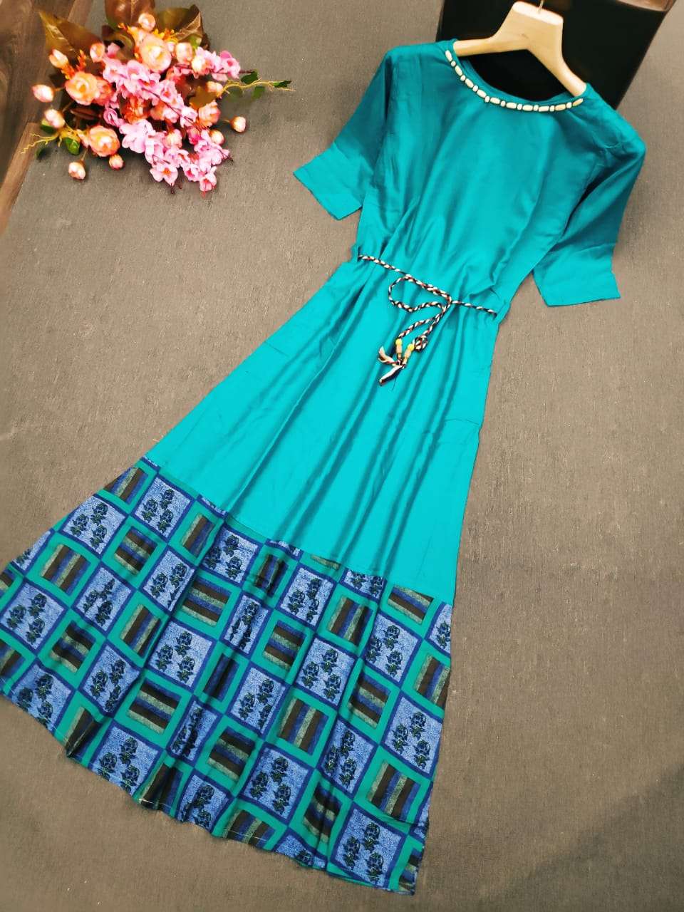 WESTERN VOL-3 BY VEE FAB 101 TO 104 SERIES DESIGNER BEAUTIFUL STYLISH FANCY COLORFUL PARTY WEAR & OCCASIONAL WEAR PREMIUM RAYON 14 KG DYED PRINTED GOWNS AT WHOLESALE PRICE