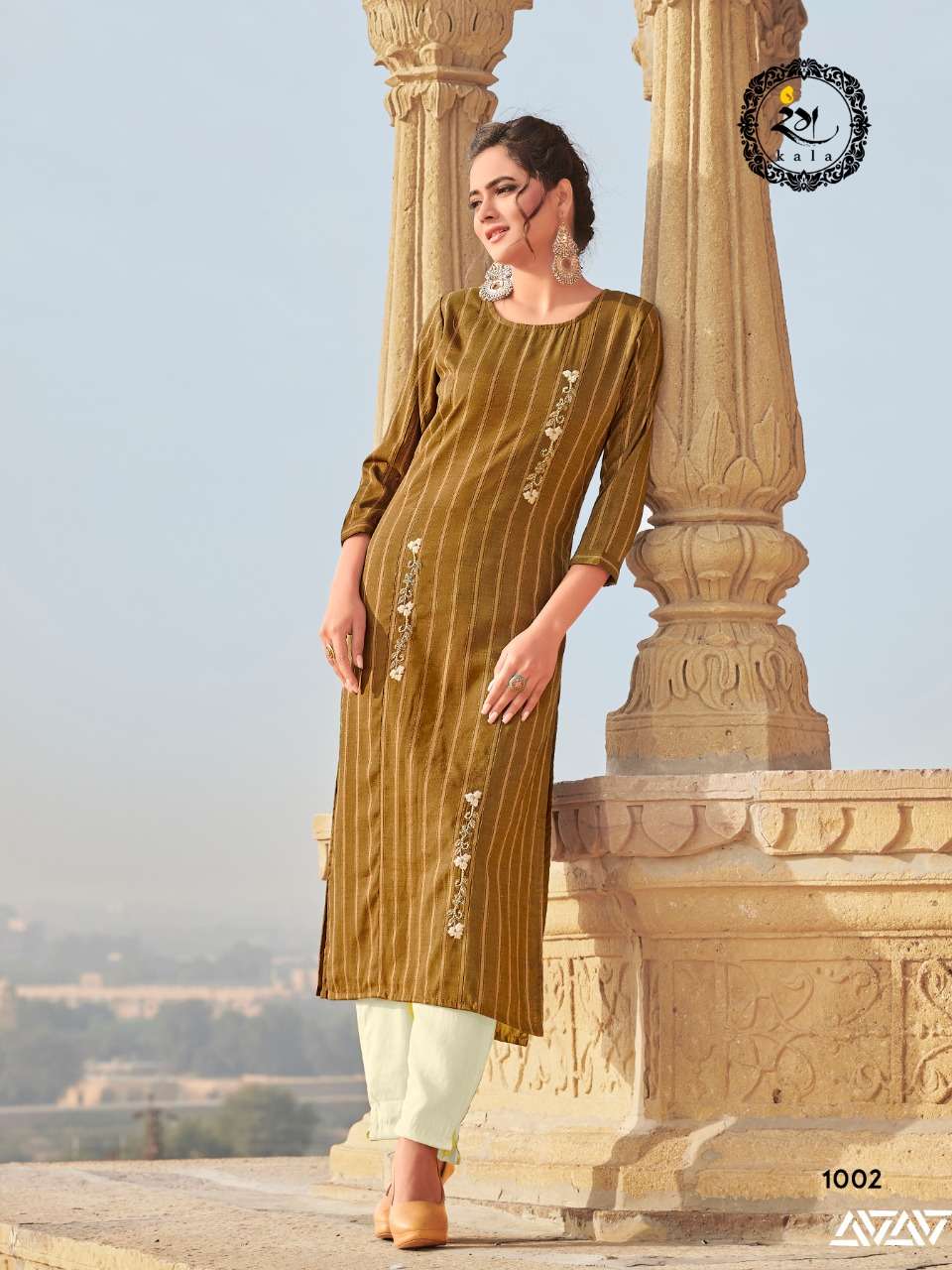 ZOOMREE BY RANG KALA 1001 TO 1007 SERIES DESIGNER BEAUTIFUL STYLISH FANCY COLORFUL PARTY WEAR & ETHNIC WEAR & READY TO WEAR RAYON WEAVING LINING KURTIS AT WHOLESALE PRICE