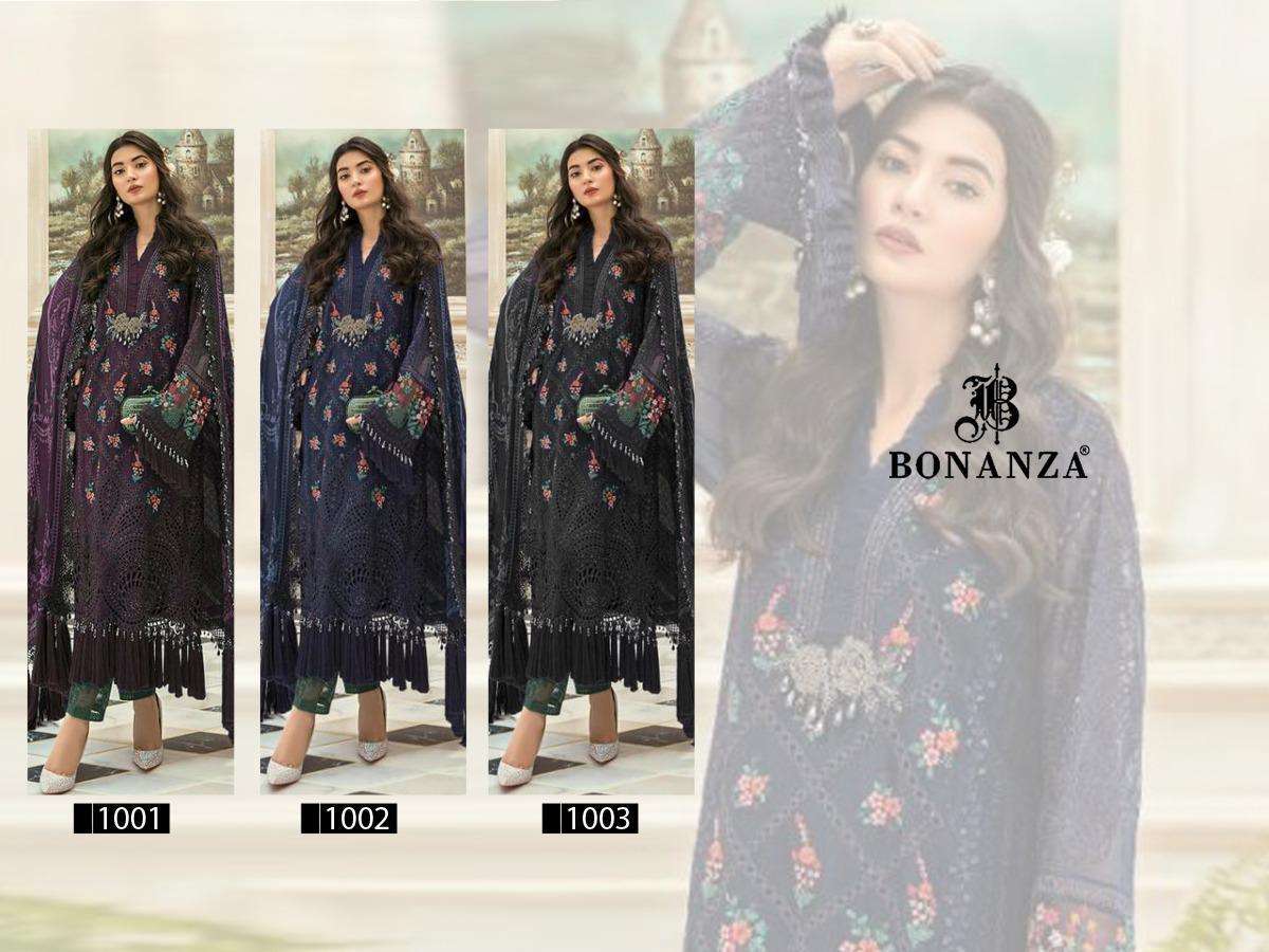 MBROIDERED MARIYA.B. VOL-11 BY BONANZA 1262 TO 1262-B SERIES BEAUTIFUL SUITS STYLISH FANCY COLORFUL CASUAL WEAR & ETHNIC WEAR HEAVY FAUX GEORGETTE WITH EMBROIDERY DRESSES AT WHOLESALE PRICE