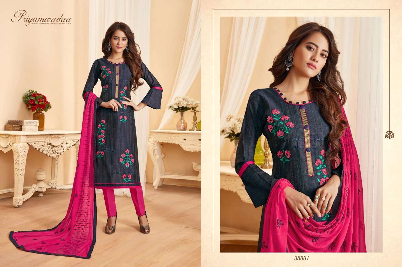 NIRALI VOL-7 BY RAGHAV ROYALS 36001 TO 36012 SERIES BEAUTIFUL SUITS STYLISH FANCY COLORFUL PARTY WEAR & ETHNIC WEAR SOUTH COTTON SLUB EMBROIDERED DRESSES AT WHOLESALE PRICE