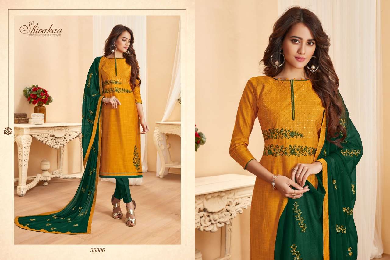 NIRALI VOL-7 BY RAGHAV ROYALS 36001 TO 36012 SERIES BEAUTIFUL SUITS STYLISH FANCY COLORFUL PARTY WEAR & ETHNIC WEAR SOUTH COTTON SLUB EMBROIDERED DRESSES AT WHOLESALE PRICE