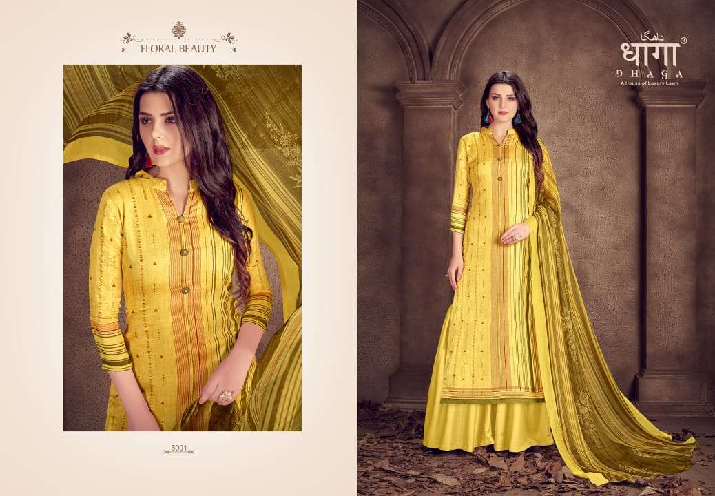 NAVIKA BY DHAGA 5001 TO 5006 SERIES BEAUTIFUL SHARARA SUITS STYLISH FANCY COLORFUL CASUAL WEAR & ETHNIC WEAR PURE COTTON SATIN PRINTED DRESSES AT WHOLESALE PRICE