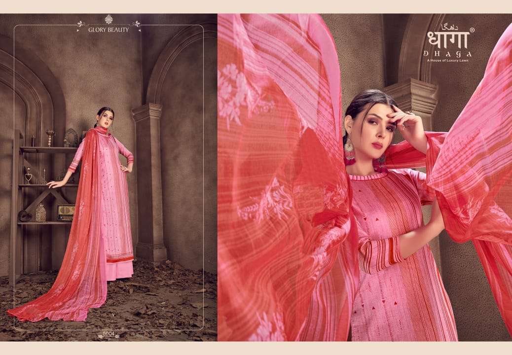 NAVIKA BY DHAGA 5001 TO 5006 SERIES BEAUTIFUL SHARARA SUITS STYLISH FANCY COLORFUL CASUAL WEAR & ETHNIC WEAR PURE COTTON SATIN PRINTED DRESSES AT WHOLESALE PRICE