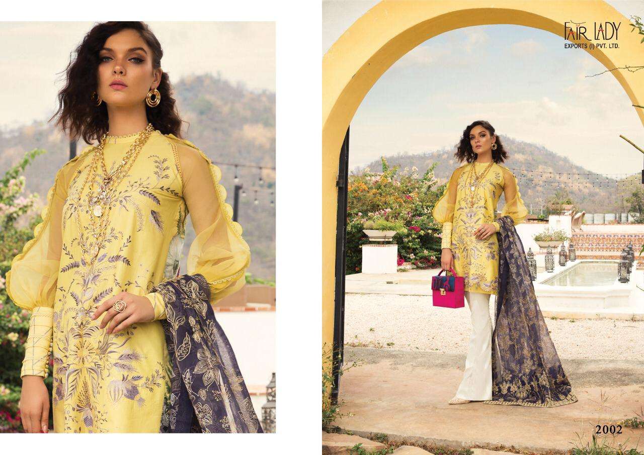 RANG RASIYA BY FAIR LADY 2001 TO 2004 SERIES BEAUTIFUL SUITS STYLISH FANCY COLORFUL CASUAL WEAR & ETHNIC WEAR PURE COTTON LAWN PRINT WITH EMBROIDERY DRESSES AT WHOLESALE PRICE