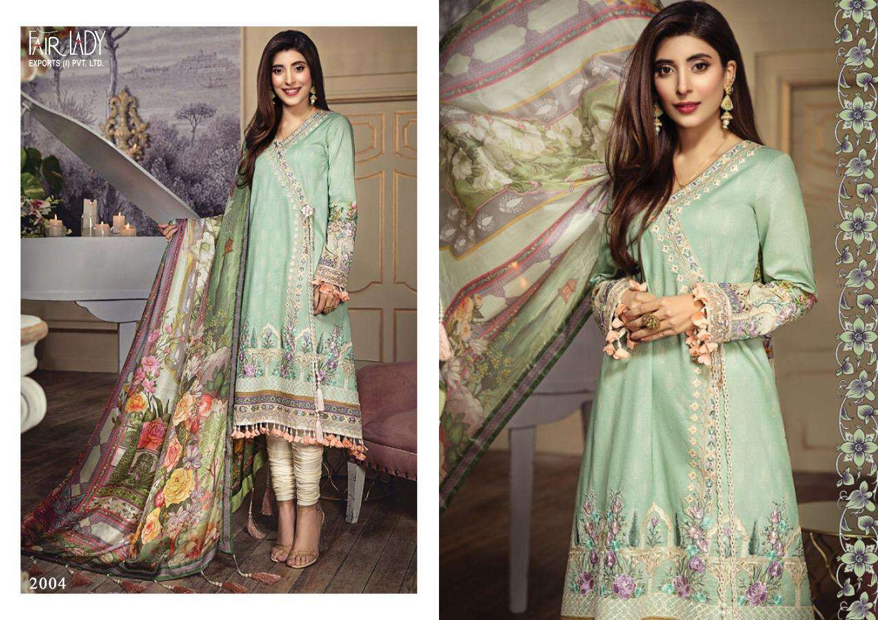 RANG RASIYA BY FAIR LADY 2001 TO 2004 SERIES BEAUTIFUL SUITS STYLISH FANCY COLORFUL CASUAL WEAR & ETHNIC WEAR PURE COTTON LAWN PRINT WITH EMBROIDERY DRESSES AT WHOLESALE PRICE
