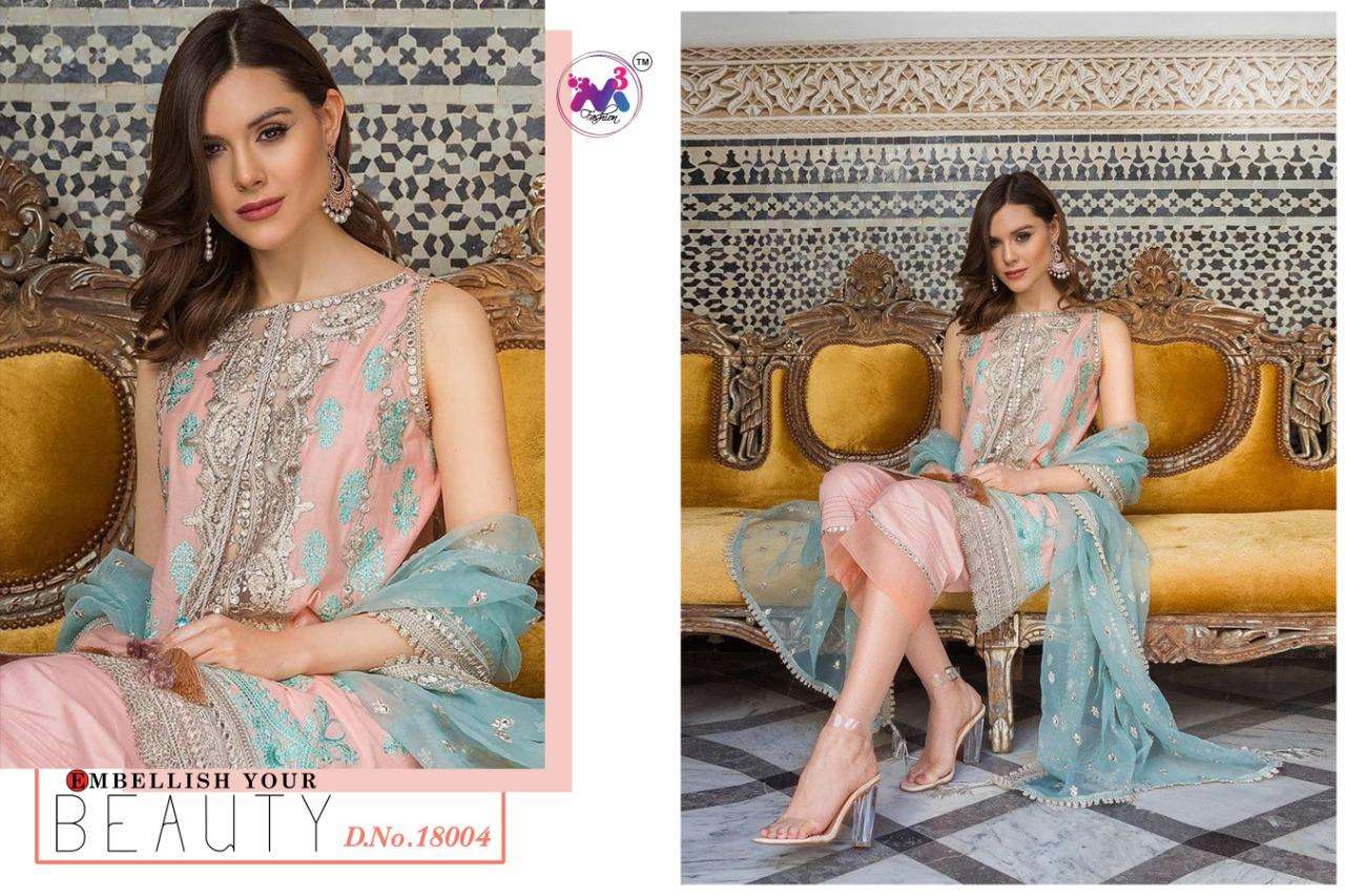 SOBIA NAZIR VOL-2 BY M3 FASHION 18001 TO 18006 SERIES DESIGNER PAKISTANI SUITS BEAUTIFUL FANCY STYLISH COLORFUL PARTY WEAR & OCCASIONAL WEAR PURE JAM SATIN WITH EMBROIDERY DRESSES AT WHOLESALE PRICE
