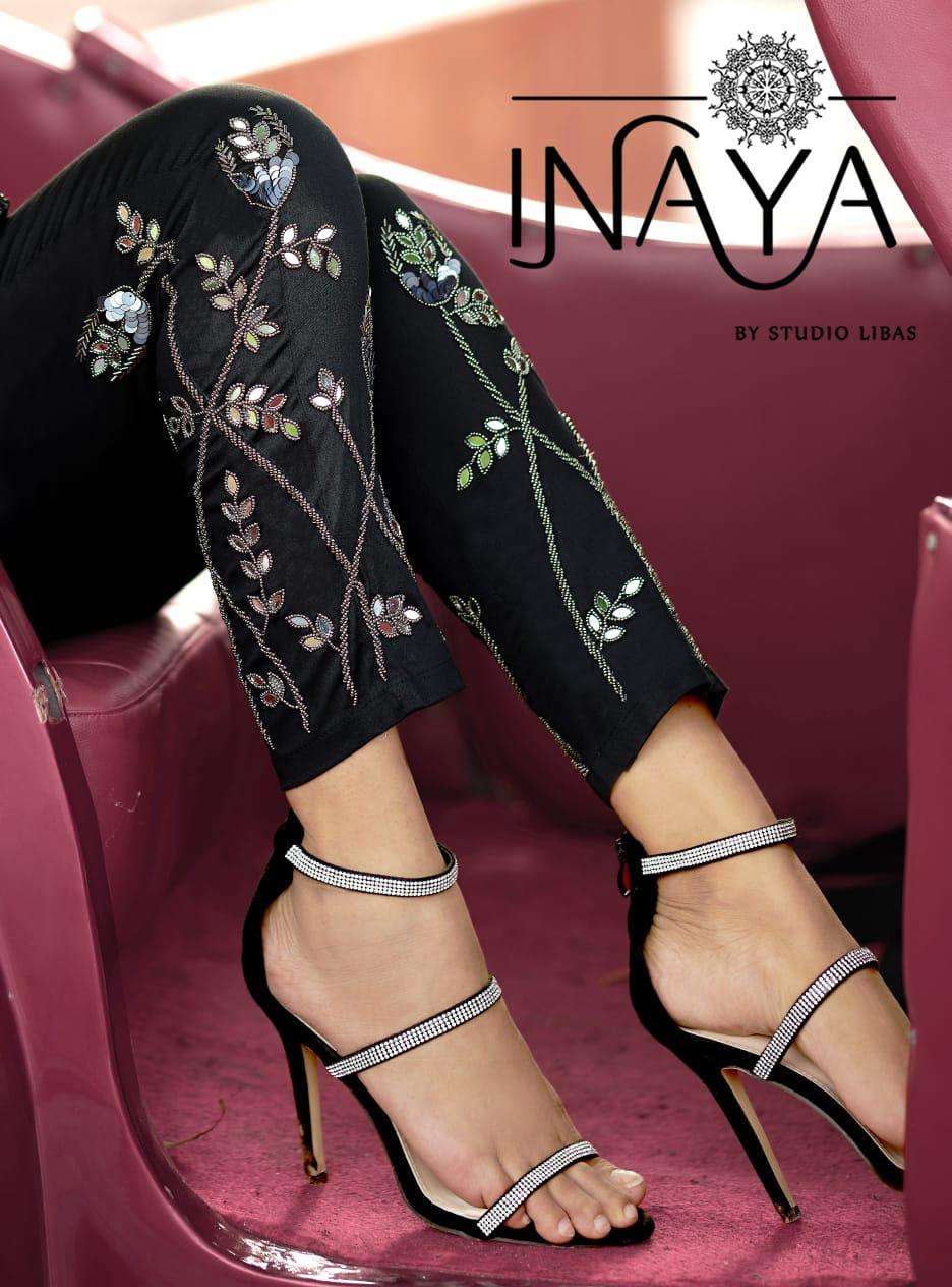 CIGARETTE PANTS VOL-17 BY INAYA 1701 TO 1703 SERIES INDIAN TRADITIONAL WEAR COLLECTION BEAUTIFUL STYLISH FANCY COLORFUL PARTY WEAR & OCCASIONAL WEAR PURE COTTON WITH STRETCH COMFORTABLY AT WHOLESALE PRICE