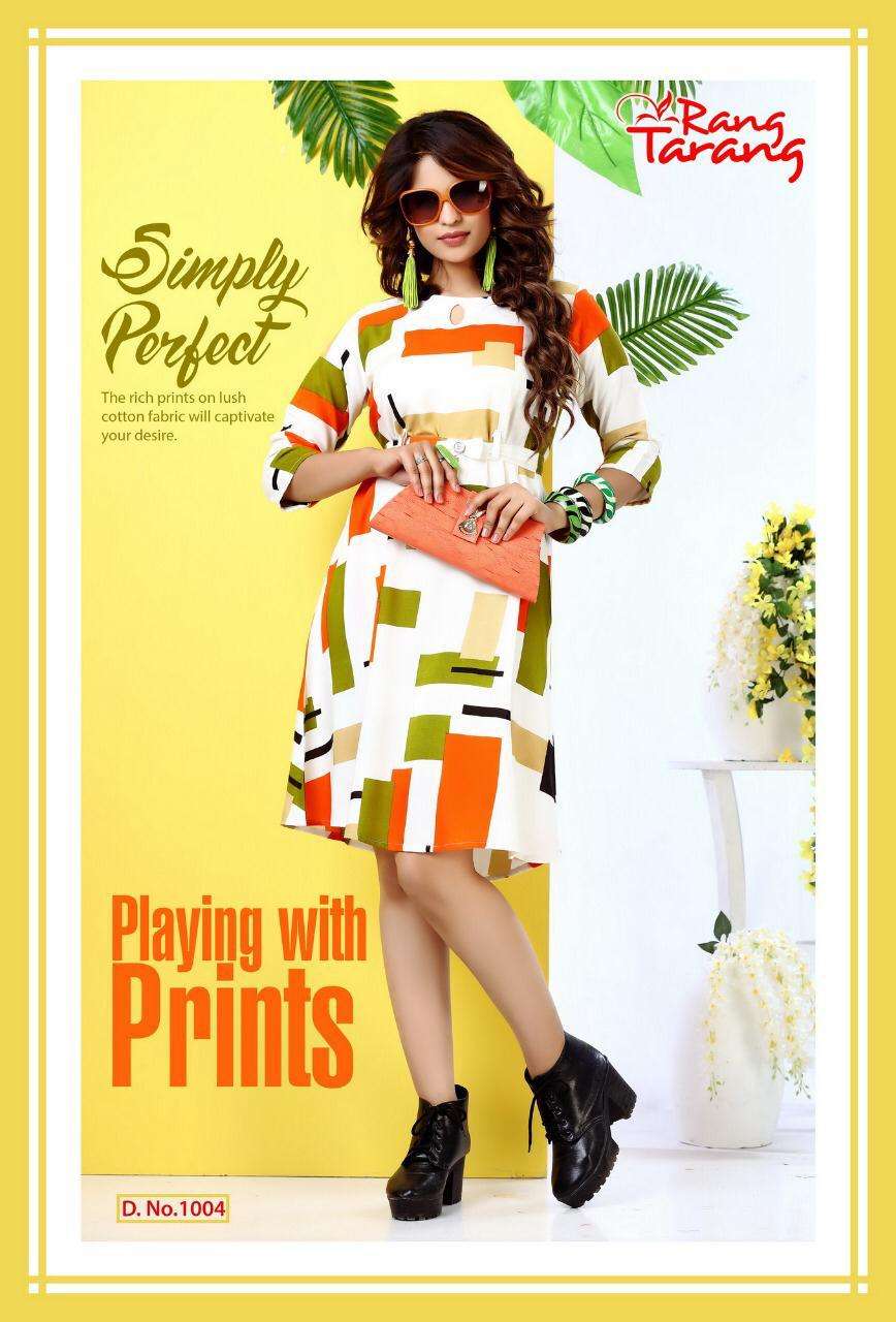 SONAM VOL-2 BY RANG TRANG 1001 TO 1010 SERIES BEAUTIFUL STYLISH FANCY COLORFUL CASUAL WEAR & ETHNIC WEAR & READY TO WEAR RAYON PRINTED KURTIS AT WHOLESALE PRICE
