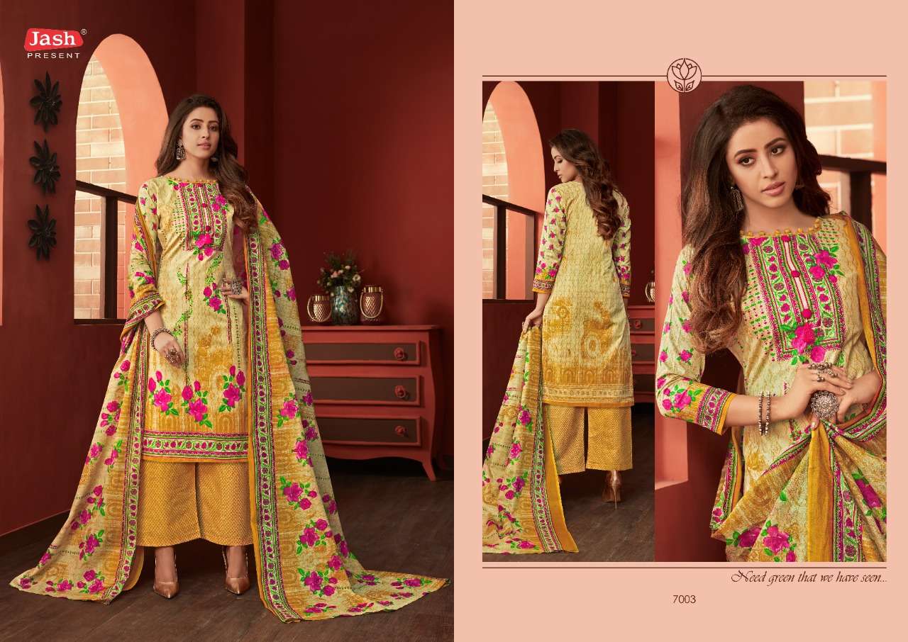 ELLIZA VOL-7 BY JASH 7001 TO 7010 SERIES BEAUTIFUL STYLISH SUITS FANCY COLORFUL CASUAL WEAR & ETHNIC WEAR & READY TO WEAR PURE COTTON PRINTED DRESSES AT WHOLESALE PRICE