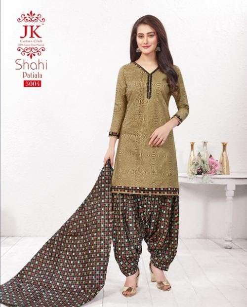 SHAHI PATIALA VOL-5 BY JK COTTON CLUB 5001 TO 5010 SERIES BEAUTIFUL PATIYALA SUITS COLORFUL STYLISH FANCY COLORFUL CASUAL WEAR & ETHNIC WEAR COTTON PRINTED DRESSES AT WHOLESALE PRICE