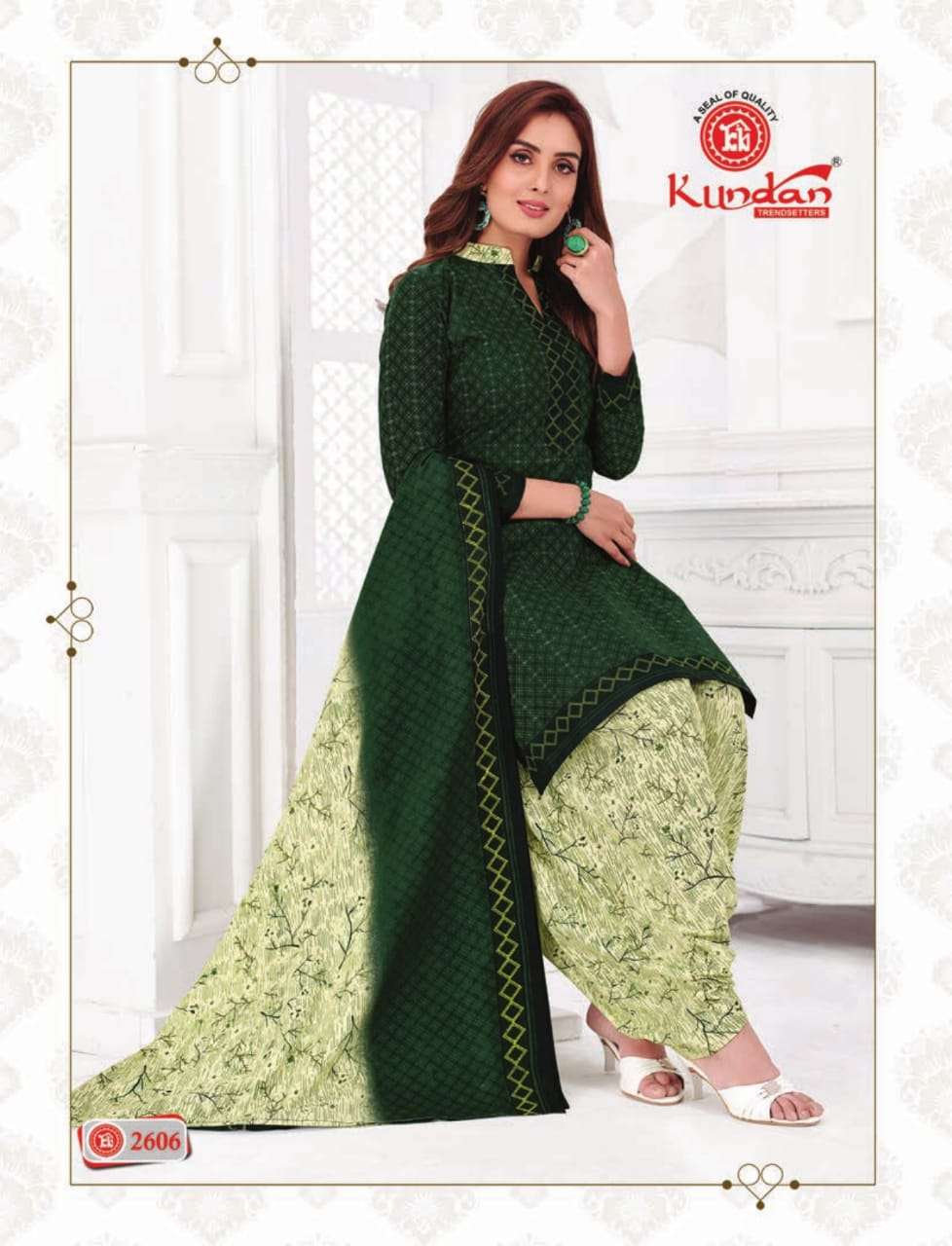 PATIYALA KUDI VOL-5 BY KUNDAN 2601 TO 2618 SERIES BEAUTIFUL PATIYALA SUITS COLORFUL STYLISH FANCY COLORFUL CASUAL WEAR & ETHNIC WEAR COTTON PRINTED DRESSES AT WHOLESALE PRICE