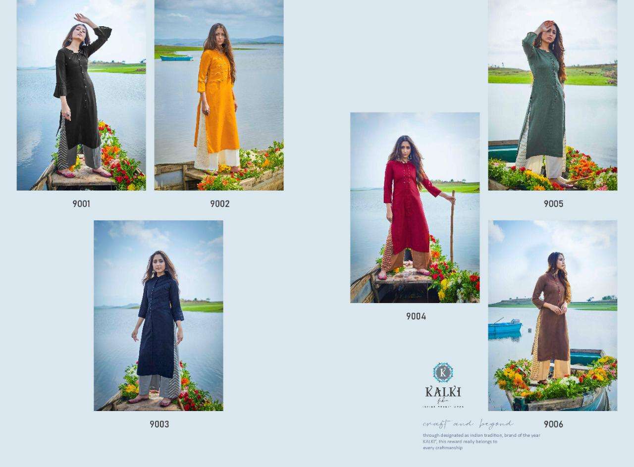 MIRROW VOL-9 BY KALKI 9001 TO 9006 SERIES BEAUTIFUL STYLISH COLORFUL FANCY PARTY WEAR & ETHNIC WEAR & READY TO WEAR PURE RUBY COTTON WITH EMBROIDERY KURTIS AT WHOLESALE PRICE