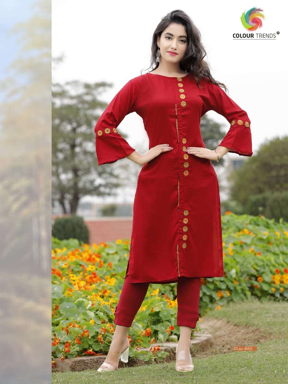PRARA VOL-4 BY COLOUR TRENDS 4001 TO 4006 SERIES BEAUTIFUL STYLISH COLORFUL FANCY PARTY WEAR & ETHNIC WEAR & READY TO WEAR RAYON EMBROIDERED KURTIS AT WHOLESALE PRICE