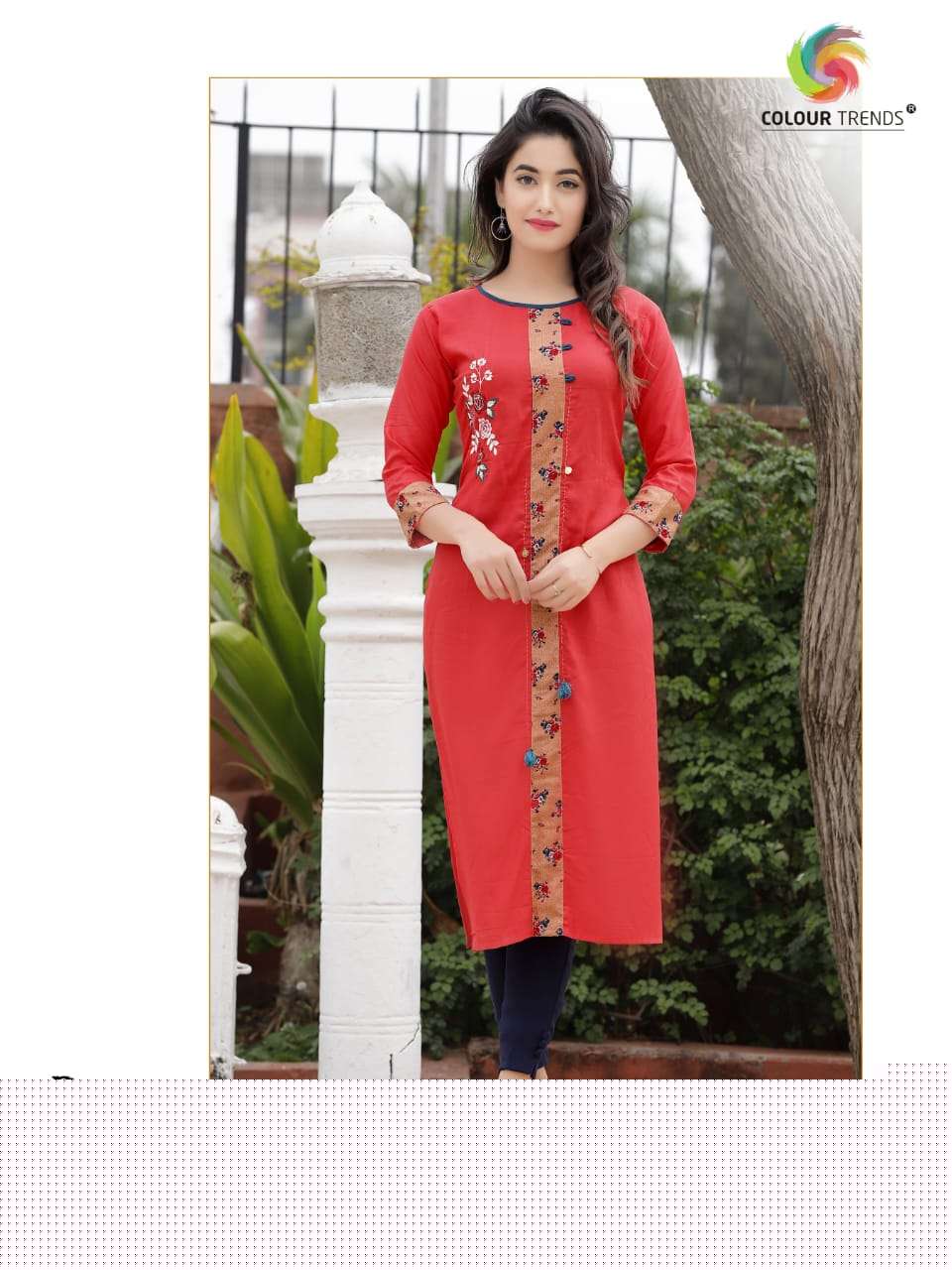 PRARA VOL-4 BY COLOUR TRENDS 4001 TO 4006 SERIES BEAUTIFUL STYLISH COLORFUL FANCY PARTY WEAR & ETHNIC WEAR & READY TO WEAR RAYON EMBROIDERED KURTIS AT WHOLESALE PRICE
