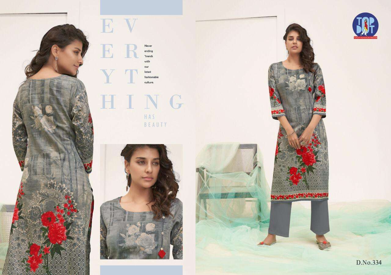 MOTIF VOL-7 BY TOP DOT 3311 TO 338 SERIES BEAUTIFUL STYLISH COLORFUL FANCY PARTY WEAR & ETHNIC WEAR & READY TO WEAR PURE JAM COTTON PRINTED KURTIS AT WHOLESALE PRICE