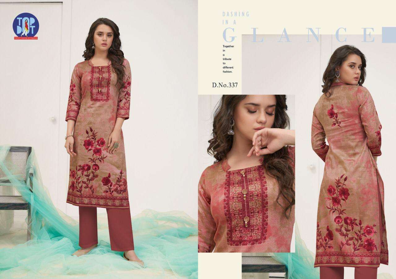 MOTIF VOL-7 BY TOP DOT 3311 TO 338 SERIES BEAUTIFUL STYLISH COLORFUL FANCY PARTY WEAR & ETHNIC WEAR & READY TO WEAR PURE JAM COTTON PRINTED KURTIS AT WHOLESALE PRICE
