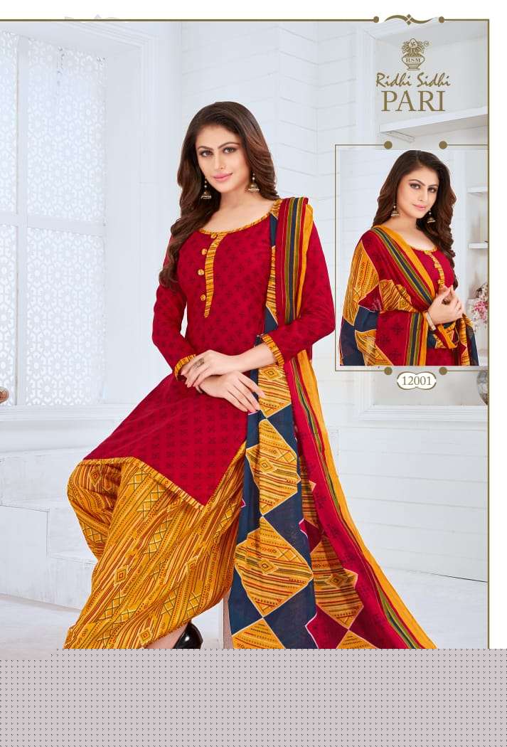PARI VOL-12 BY RIDHI SIDHI 12001 TO 12014 SERIES BEAUTIFUL COLORFUL STYLISH PRETTY PARTY WEAR CASUAL WEAR OCCASIONAL WEAR PURE COTTON PRINTED DRESSES AT WHOLESALE PRICE