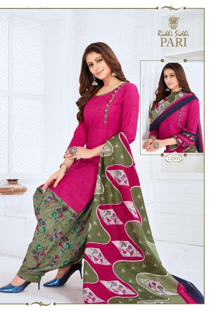 PARI VOL-12 BY RIDHI SIDHI 12001 TO 12014 SERIES BEAUTIFUL COLORFUL STYLISH PRETTY PARTY WEAR CASUAL WEAR OCCASIONAL WEAR PURE COTTON PRINTED DRESSES AT WHOLESALE PRICE