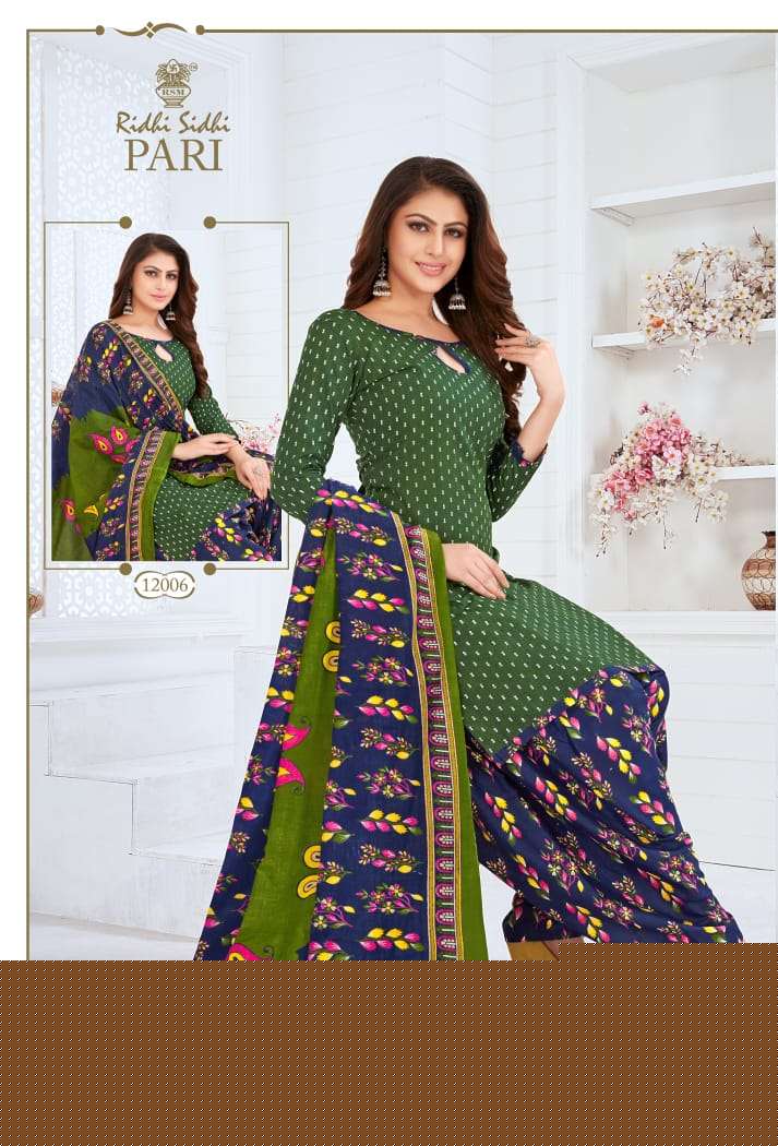 PARI VOL-12 BY RIDHI SIDHI 12001 TO 12014 SERIES BEAUTIFUL COLORFUL STYLISH PRETTY PARTY WEAR CASUAL WEAR OCCASIONAL WEAR PURE COTTON PRINTED DRESSES AT WHOLESALE PRICE