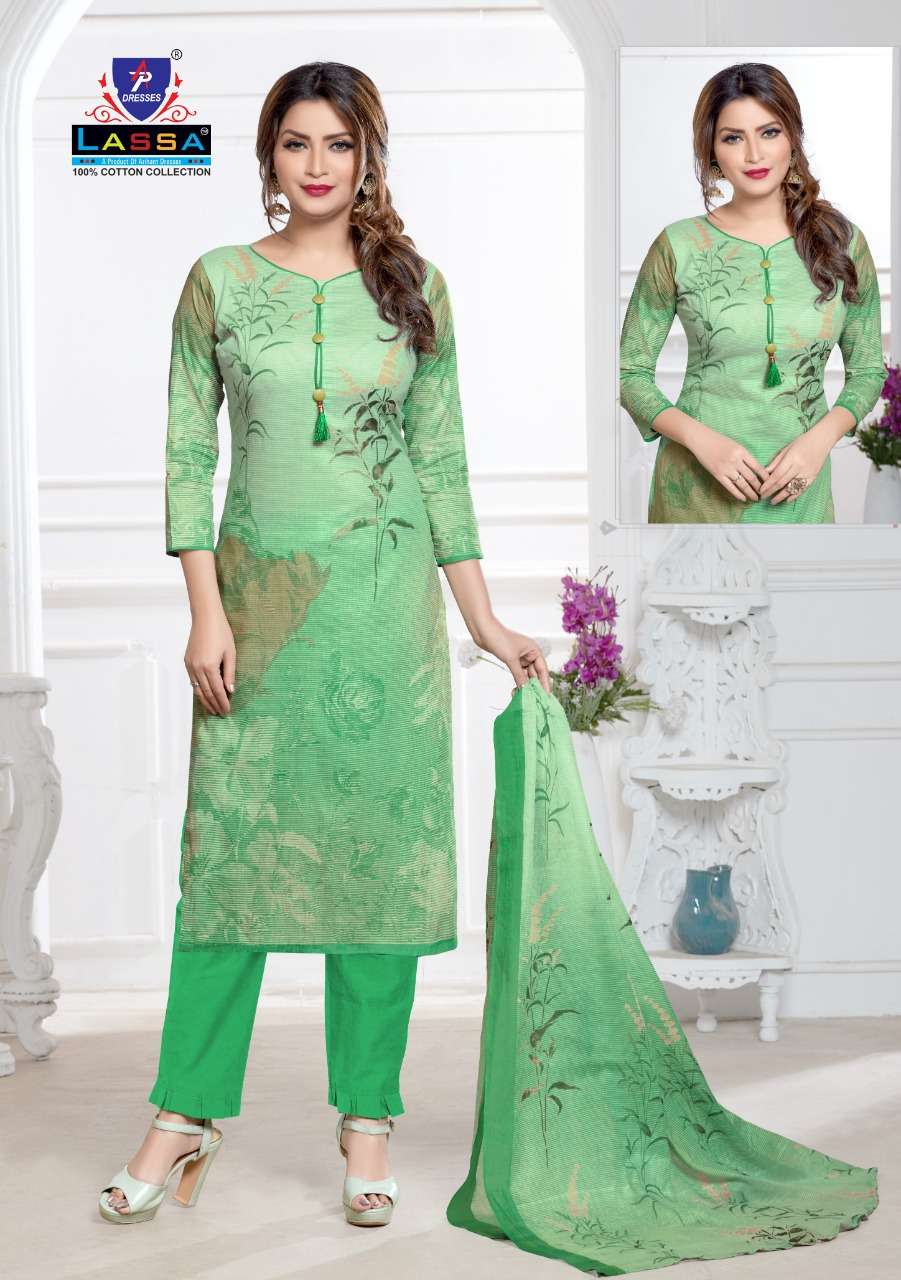 BOMBAY KARACHI COTTON VOL-4 BY LASSA 01 TO 10 SERIES BEAUTIFUL COLORFUL STYLISH PRETTY PARTY WEAR CASUAL WEAR OCCASIONAL WEAR PURE COTTON PRINTED DRESSES AT WHOLESALE PRICE