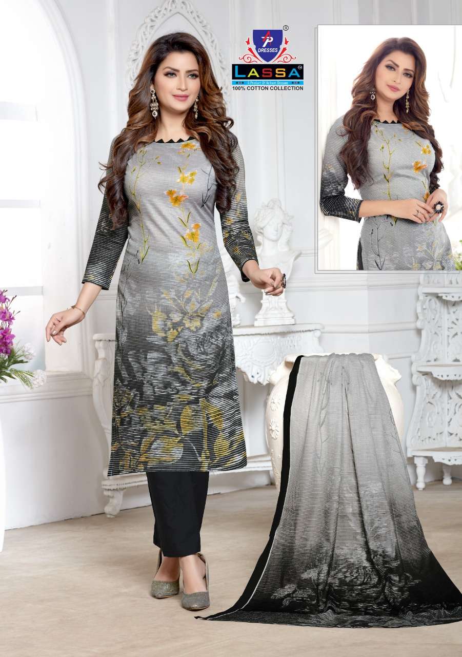 BOMBAY KARACHI COTTON VOL-4 BY LASSA 01 TO 10 SERIES BEAUTIFUL COLORFUL STYLISH PRETTY PARTY WEAR CASUAL WEAR OCCASIONAL WEAR PURE COTTON PRINTED DRESSES AT WHOLESALE PRICE