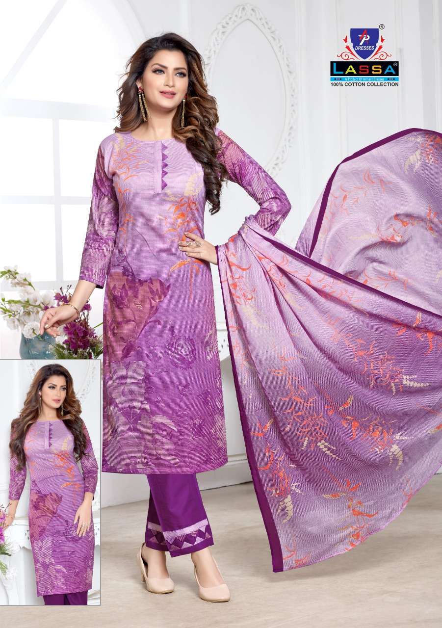 BOMBAY KARACHI COTTON VOL-4 BY LASSA 01 TO 10 SERIES BEAUTIFUL COLORFUL STYLISH PRETTY PARTY WEAR CASUAL WEAR OCCASIONAL WEAR PURE COTTON PRINTED DRESSES AT WHOLESALE PRICE