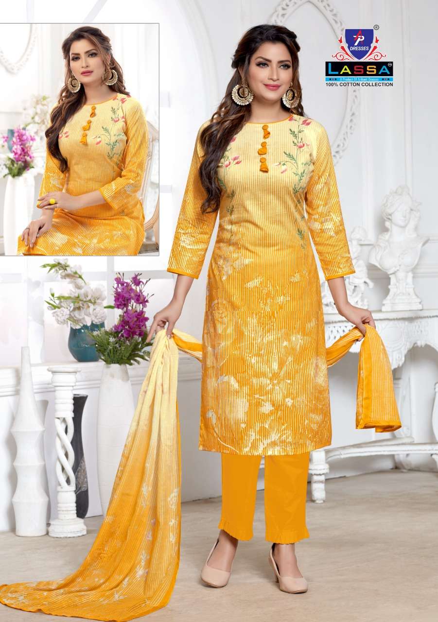 BOMBAY KARACHI COTTON VOL-4 BY LASSA 01 TO 10 SERIES BEAUTIFUL COLORFUL STYLISH PRETTY PARTY WEAR CASUAL WEAR OCCASIONAL WEAR PURE COTTON PRINTED DRESSES AT WHOLESALE PRICE