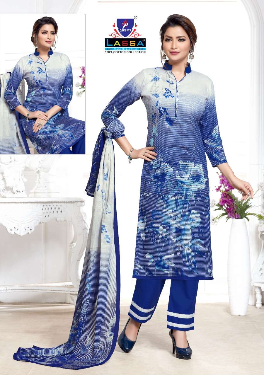 BOMBAY KARACHI COTTON VOL-4 BY LASSA 01 TO 10 SERIES BEAUTIFUL COLORFUL STYLISH PRETTY PARTY WEAR CASUAL WEAR OCCASIONAL WEAR PURE COTTON PRINTED DRESSES AT WHOLESALE PRICE