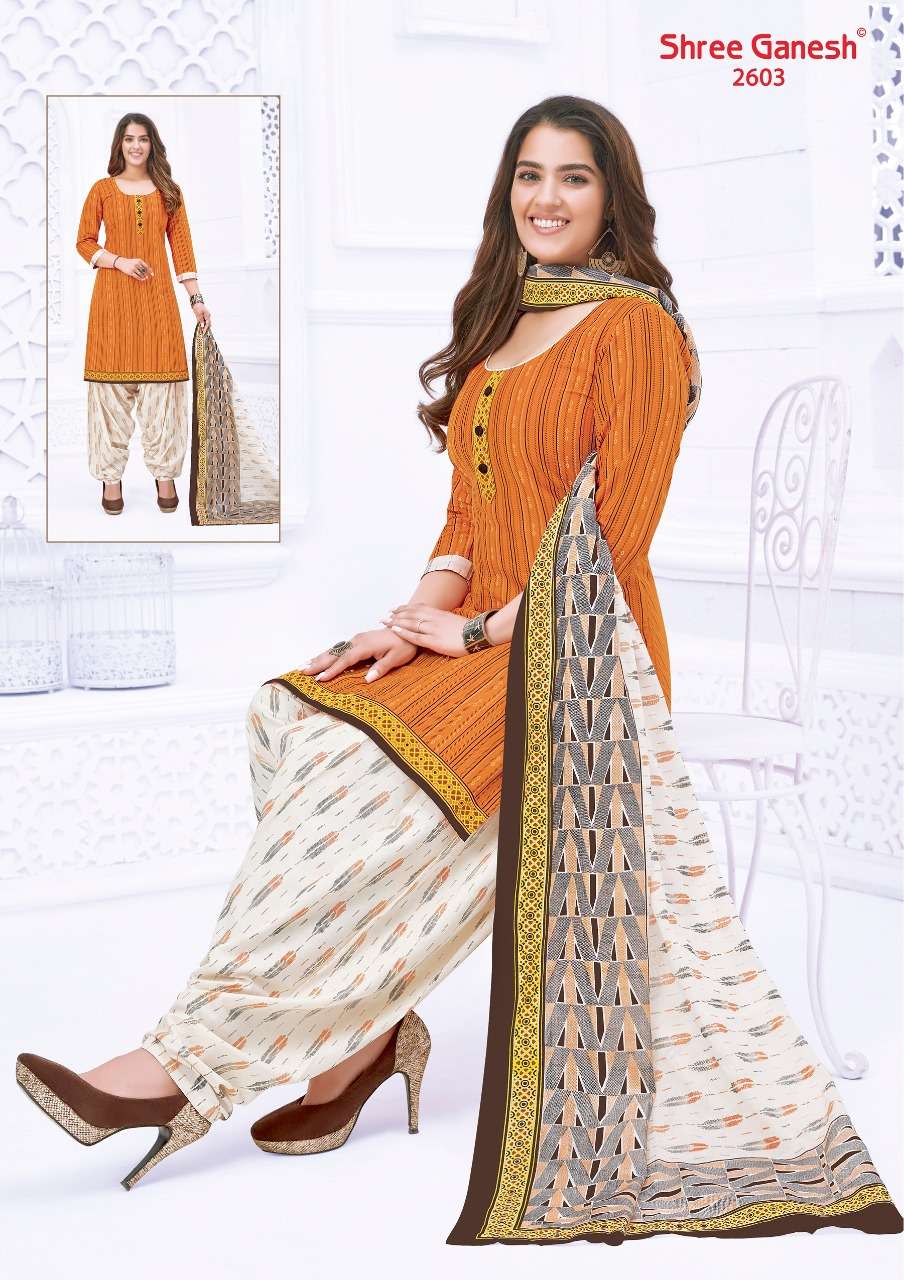 HANSIKA VOL-6 BY SHREE GANESH 2601 TO 2630 SERIES BEAUTIFUL COLORFUL STYLISH PRETTY PARTY WEAR CASUAL WEAR OCCASIONAL WEAR PURE COTTON PRINTED DRESSES AT WHOLESALE PRICE