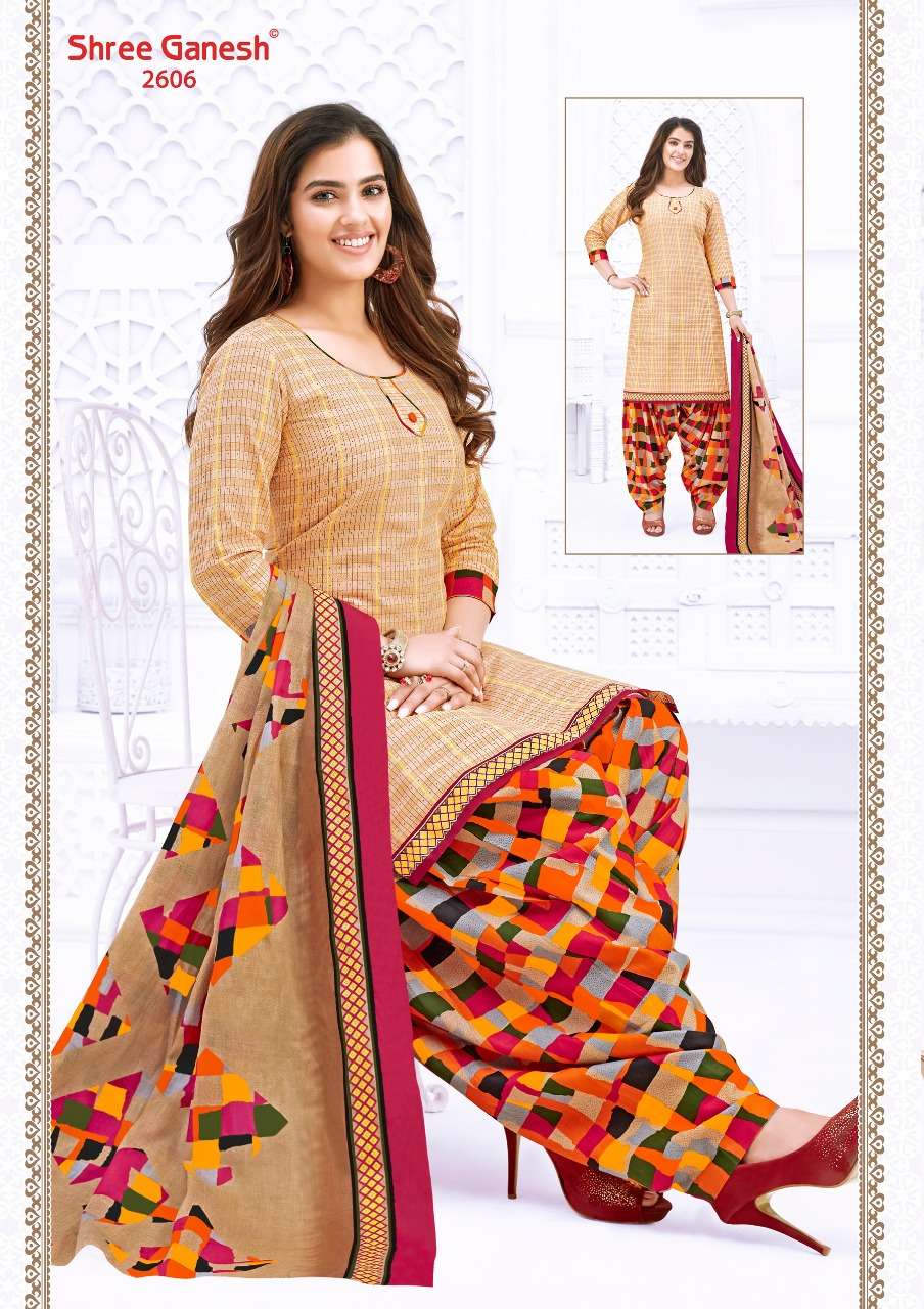 HANSIKA VOL-6 BY SHREE GANESH 2601 TO 2630 SERIES BEAUTIFUL COLORFUL STYLISH PRETTY PARTY WEAR CASUAL WEAR OCCASIONAL WEAR PURE COTTON PRINTED DRESSES AT WHOLESALE PRICE