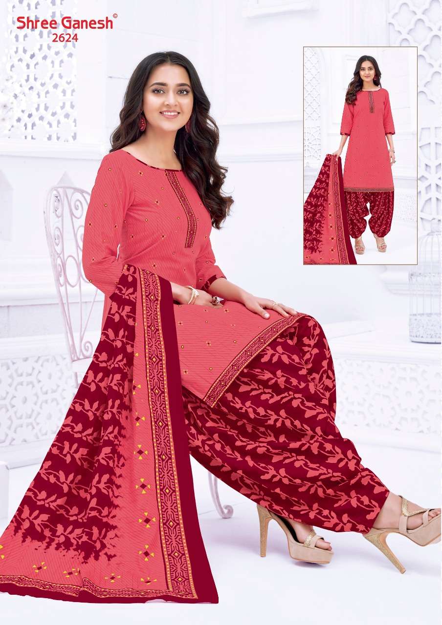 HANSIKA VOL-6 BY SHREE GANESH 2601 TO 2630 SERIES BEAUTIFUL COLORFUL STYLISH PRETTY PARTY WEAR CASUAL WEAR OCCASIONAL WEAR PURE COTTON PRINTED DRESSES AT WHOLESALE PRICE