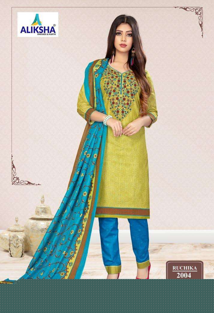 RUCHIKA VOL-2 BY ALIKSHA 2001 TO 2010 SERIES BEAUTIFUL STYLISH FANCY COLORFUL CASUAL WEAR & ETHNIC WEAR FANCY PRINTED DRESSES AT WHOLESALE PRICE