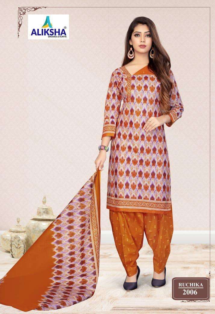 RUCHIKA VOL-2 BY ALIKSHA 2001 TO 2010 SERIES BEAUTIFUL STYLISH FANCY COLORFUL CASUAL WEAR & ETHNIC WEAR FANCY PRINTED DRESSES AT WHOLESALE PRICE