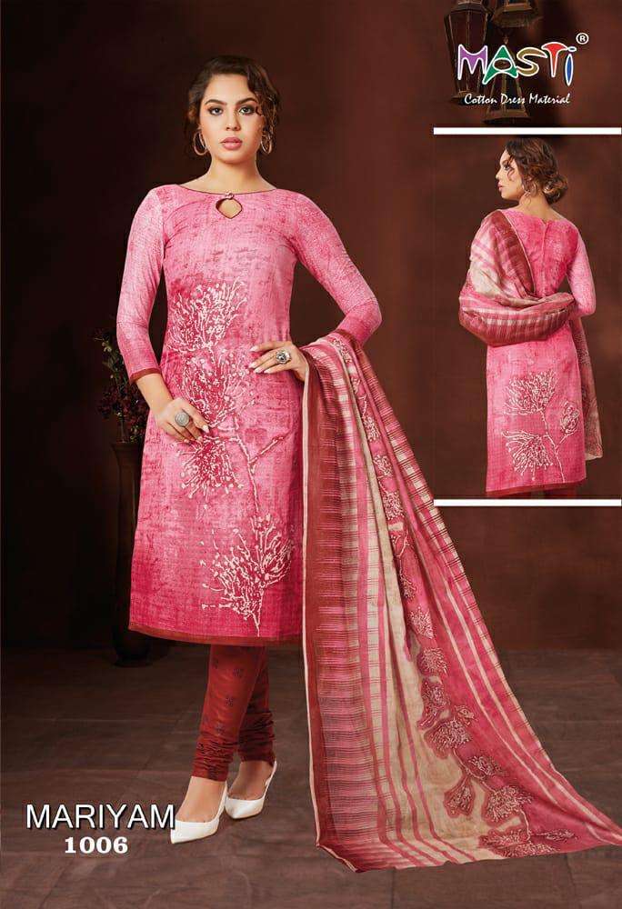 MARIYAM BY MASTI 1001 TO 1010 SERIES BEAUTIFUL COLORFUL STYLISH FANCY CASUAL WEAR & ETHNIC WEAR & READY TO WEAR COTTON PRINTED DRESSES AT WHOLESALE PRICE