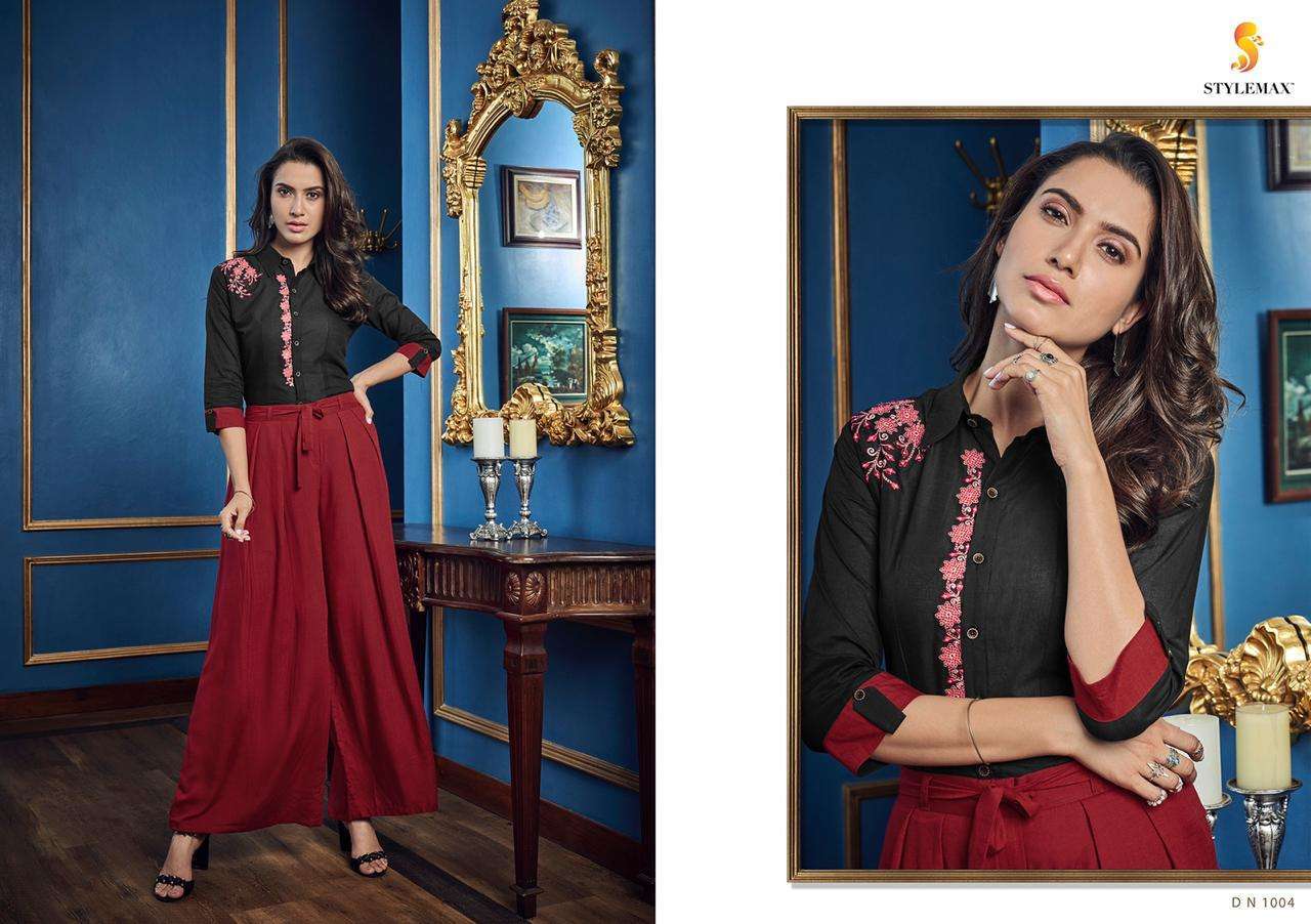 FASHION BY STYLEMAX 1001 TO 1008 SERIES BEAUTIFUL STYLISH FANCY COLORFUL CASUAL WEAR & ETHNIC WEAR HEAVY COTTON RAYON TOPS AT WHOLESALE PRICE