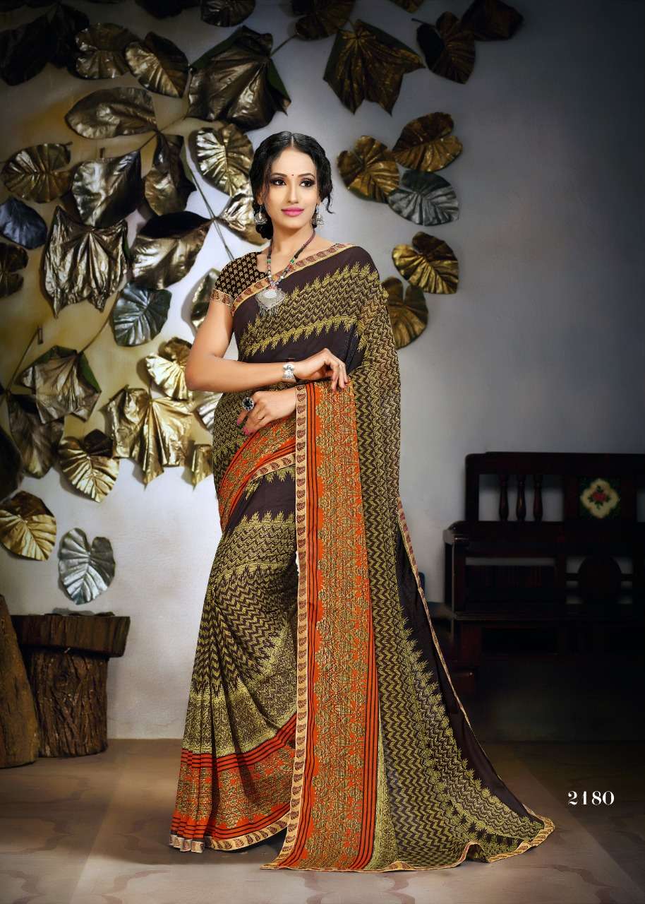 SALONI HOT VOL-11 BY HAYTEE 2179 TO 2190 SERIES INDIAN TRADITIONAL WEAR COLLECTION BEAUTIFUL STYLISH FANCY COLORFUL PARTY WEAR & OCCASIONAL WEAR RENNIAL PRINTED SAREES AT WHOLESALE PRICE