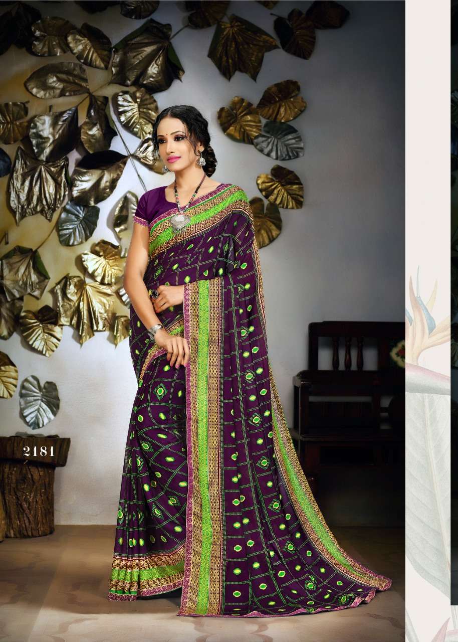 SALONI HOT VOL-11 BY HAYTEE 2179 TO 2190 SERIES INDIAN TRADITIONAL WEAR COLLECTION BEAUTIFUL STYLISH FANCY COLORFUL PARTY WEAR & OCCASIONAL WEAR RENNIAL PRINTED SAREES AT WHOLESALE PRICE