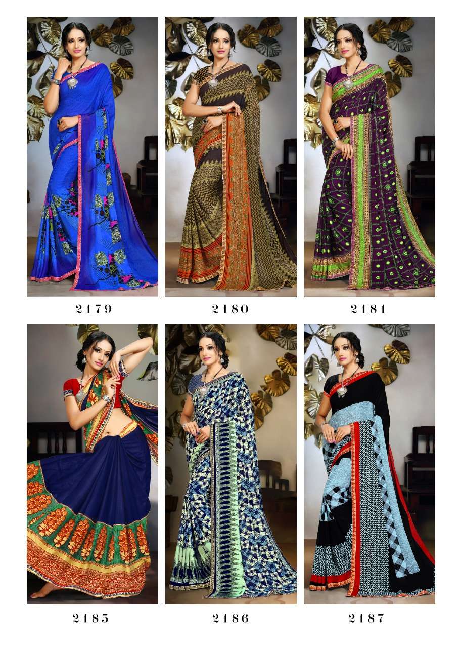 SALONI HOT VOL-11 BY HAYTEE 2179 TO 2190 SERIES INDIAN TRADITIONAL WEAR COLLECTION BEAUTIFUL STYLISH FANCY COLORFUL PARTY WEAR & OCCASIONAL WEAR RENNIAL PRINTED SAREES AT WHOLESALE PRICE