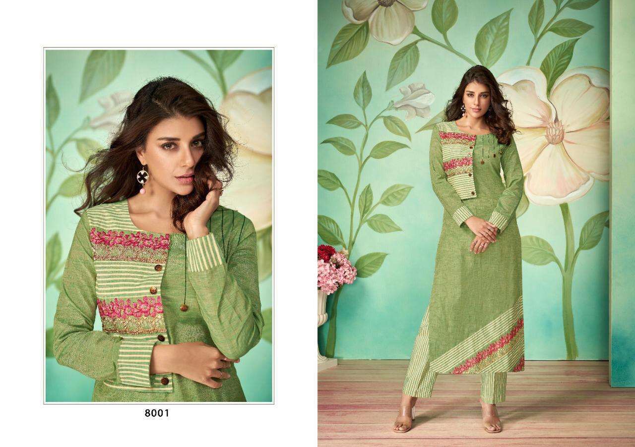 SABHA BY VAMIKA 8001 TO 8008 SERIES BEAUTIFUL COLORFUL STYLISH FANCY CASUAL WEAR & ETHNIC WEAR & READY TO WEAR COTTON SILK WITH COTTON INNER KURTIS AT WHOLESALE PRICE